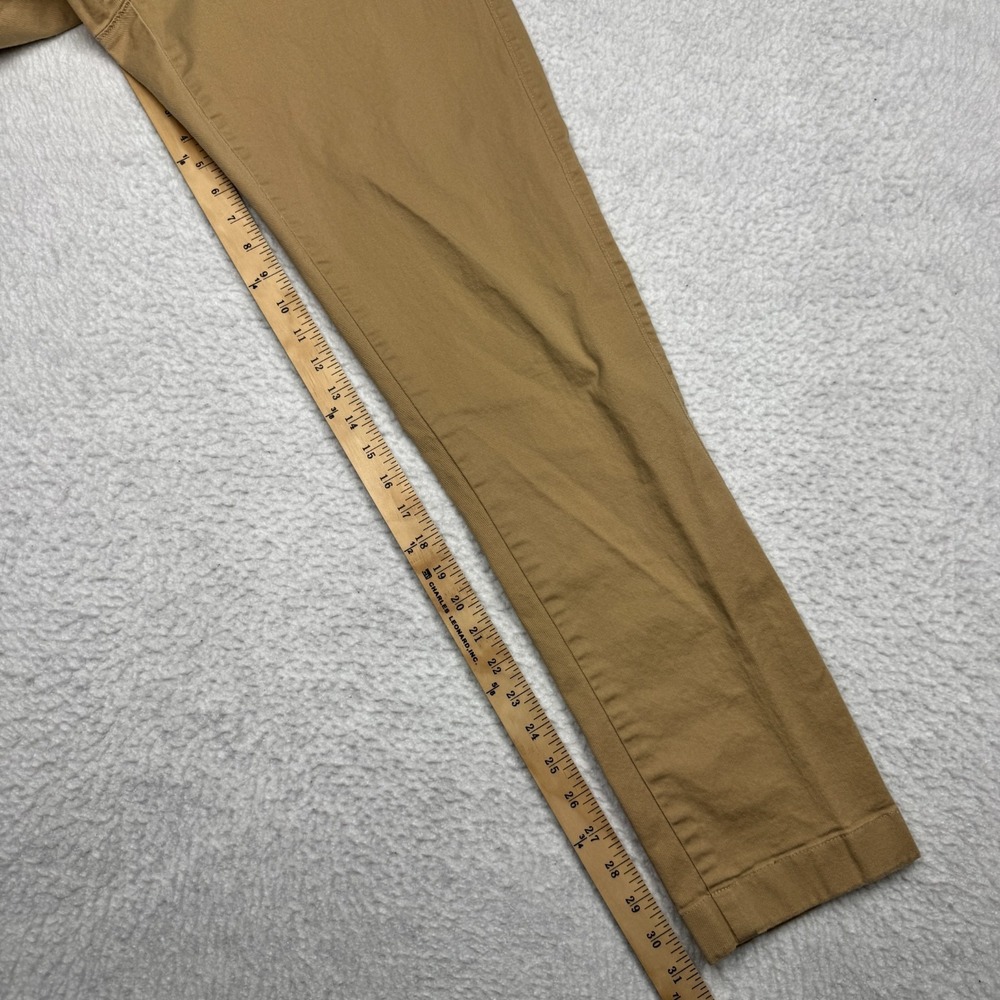 J. Crew Stretch Chino Casual Khaki Beige Straight Leg Pants Men's Size 32x34 - Picture 8 of 14